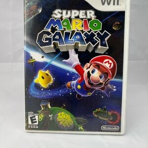 Nintendo Black Super Mario Galaxy Wii Video Game